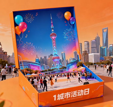 城市活動(dòng)日包裝翻蓋盒